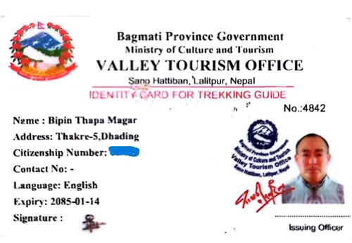 Official Trekking License