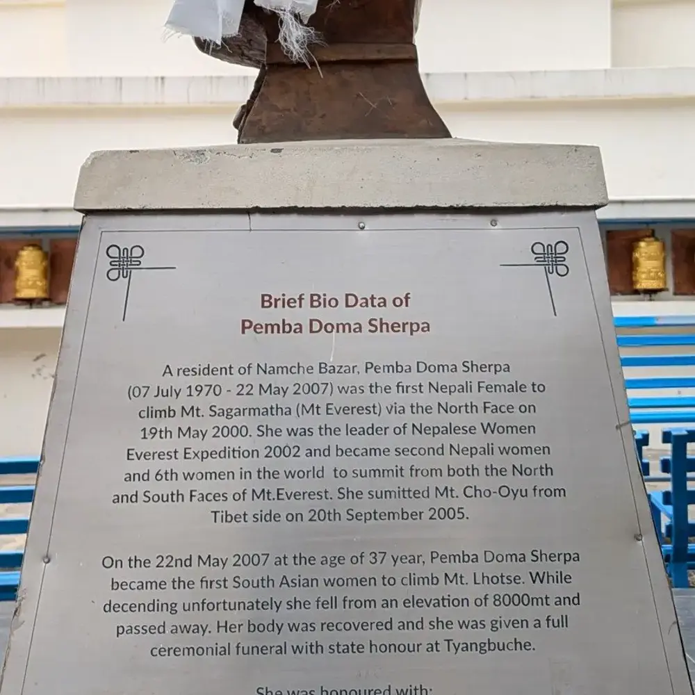 Pemba Doma Sherpa Memorial at Namche Bazaar